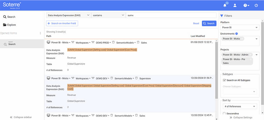 Soterre for Power BI