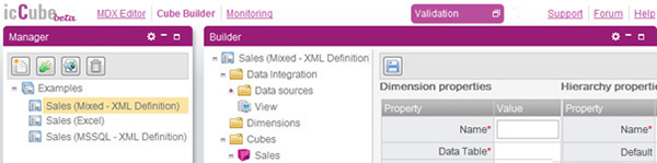 icCube Interface Web