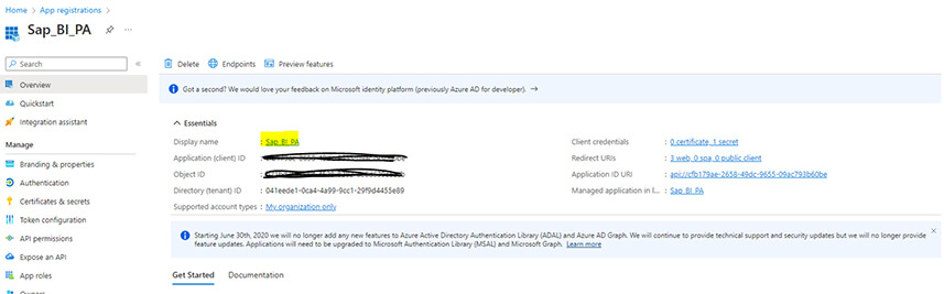 Utiliser Azure comme fournisseur d’identité avec SAP BI 4.3 SP02