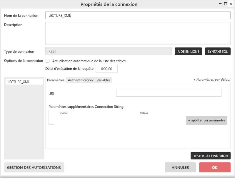 Comment intégrer un fichier XML dans MyReport Data ?