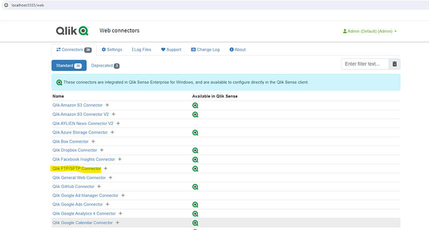 Qlik Sense - Webconnectors SFTP