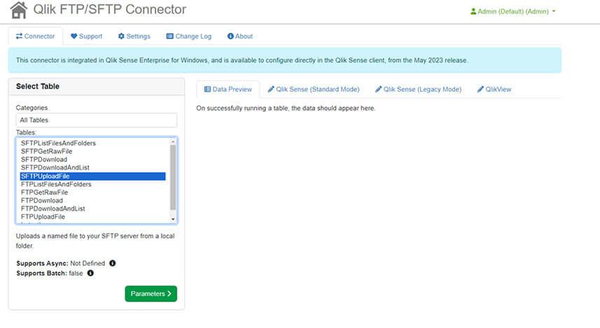 Qlik Sense - Webconnectors SFTP