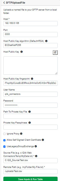 Qlik Sense - Webconnectors SFTP