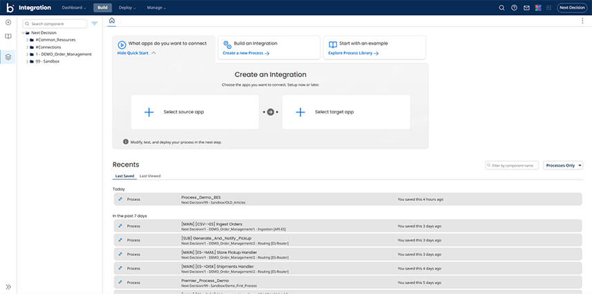 Créer votre premier processus Boomi