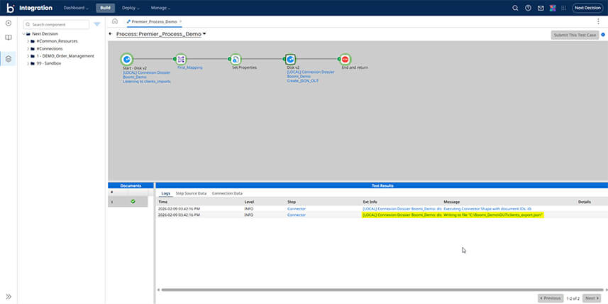 Créer votre premier processus Boomi