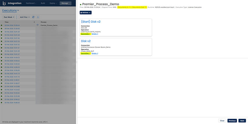Créer votre premier processus Boomi