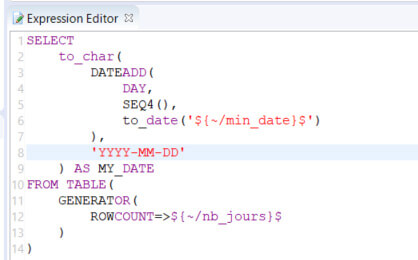 Transfert et tri des données vers l'ODS Snowflake avec Semarchy xDI