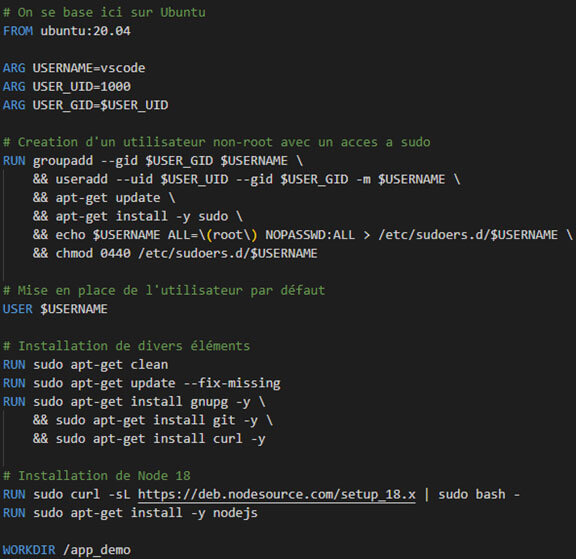Mise en place d’un environnement de développement Dev Container VS Code