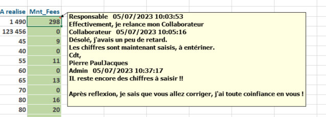 Planning Analytics - Gestion des annotations et commentaires des cellules de cube
