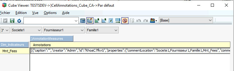 Planning Analytics - Gestion des annotations et commentaires des cellules de cube