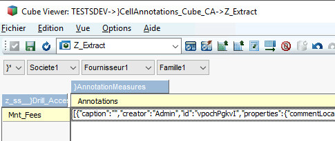 Planning Analytics - Gestion des annotations et commentaires des cellules de cube