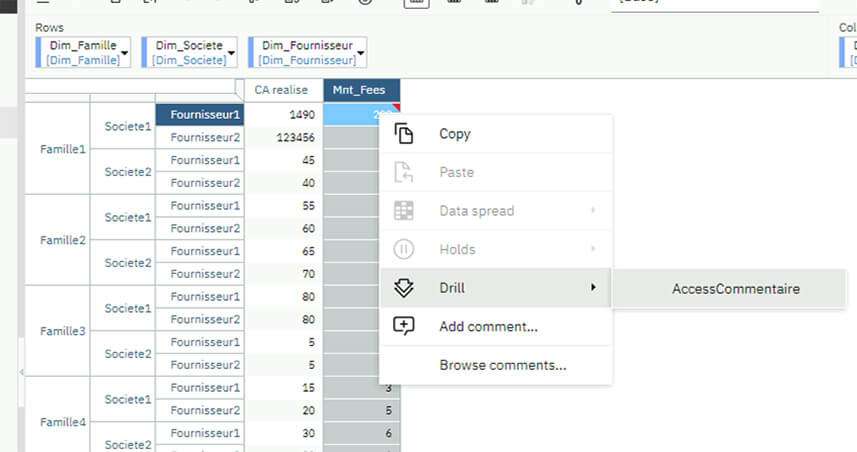 Planning Analytics - Gestion des annotations et commentaires des cellules de cube