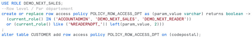 Sécurité des données dans Snowflake