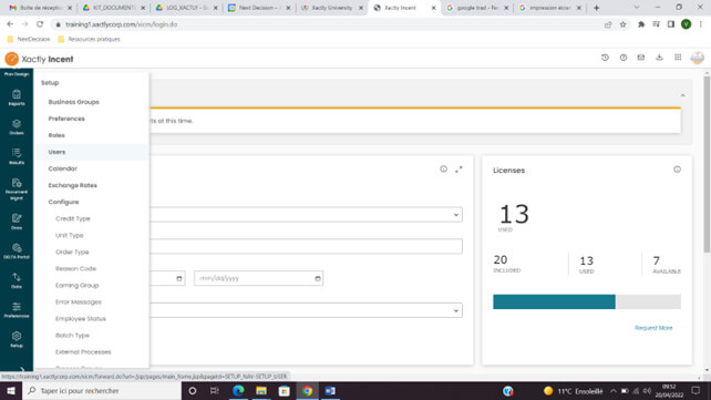 Xactly Essentials - Ajouter de nouveaux users